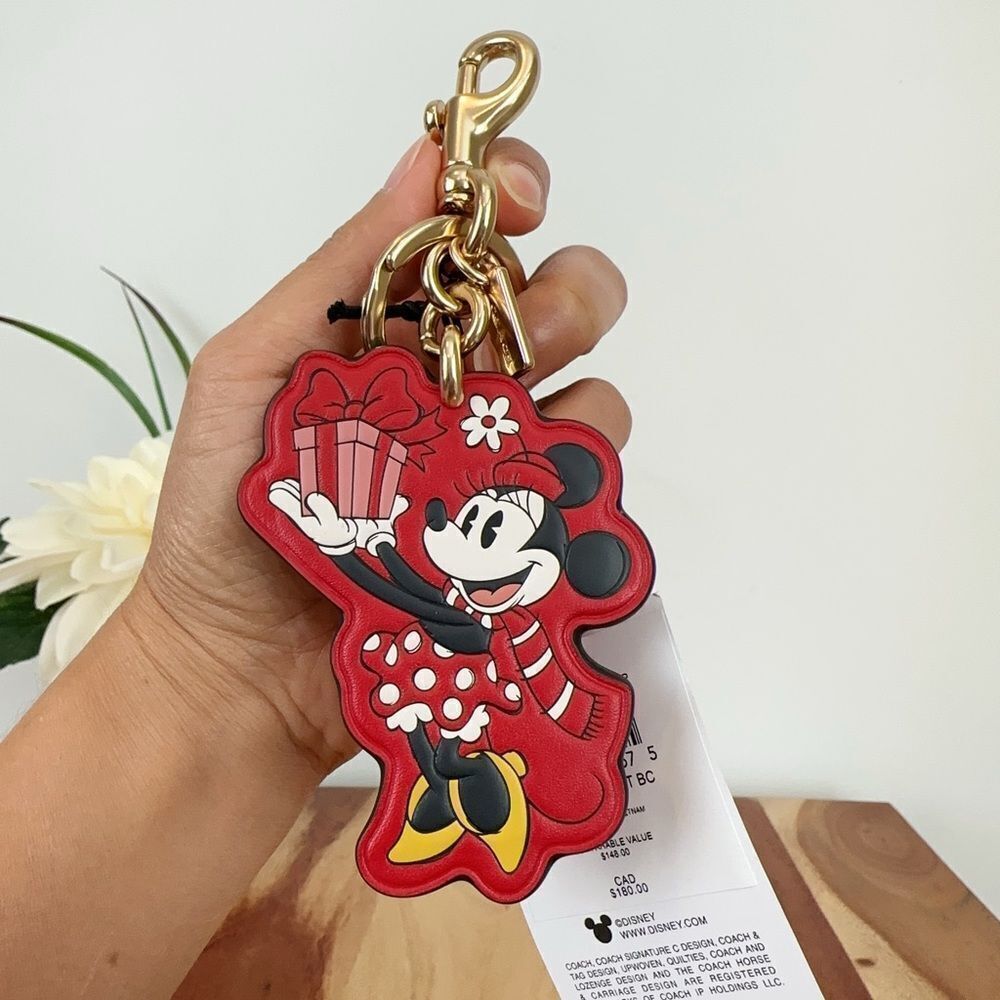 NWT Disney X Coach Minnie Mouse Bag Charm - Picture 3 of 5